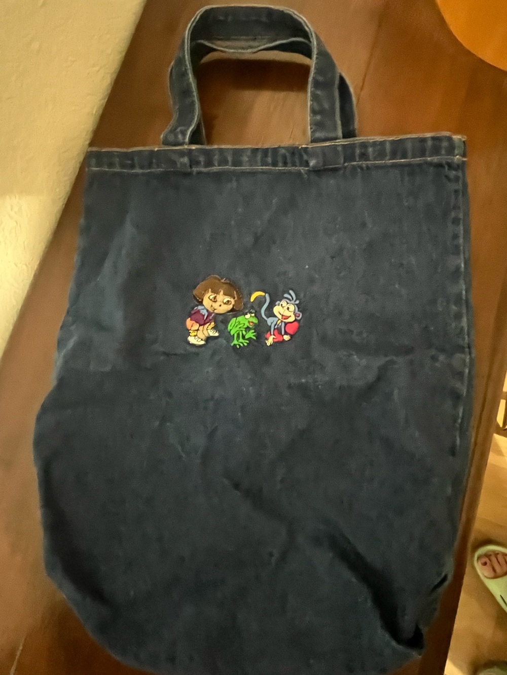 Dora the Explorer Navy Denim Tote Bag